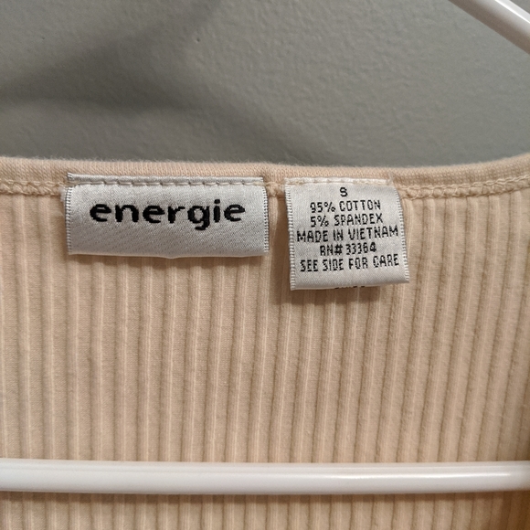 Beige ribbed crop top - size small - Picture 2 of 3